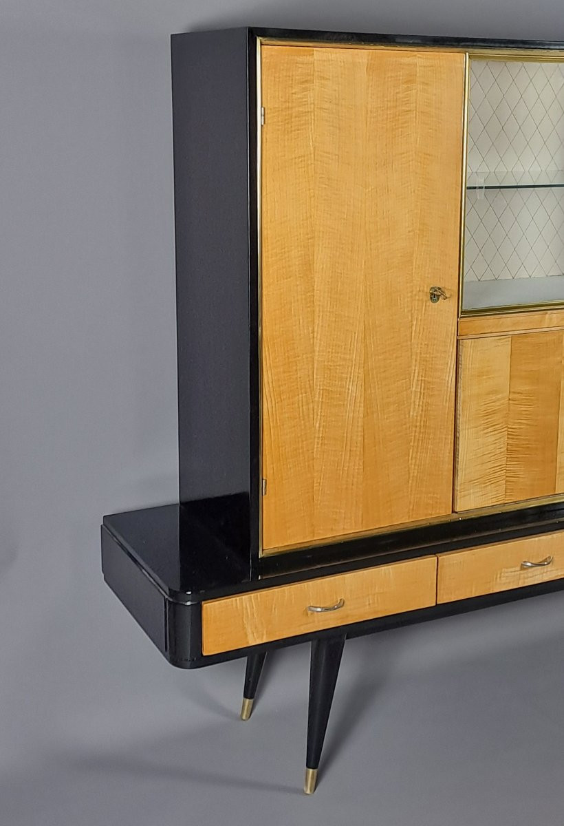 Rare ensemble de bureau – bibliothèque, bureau, fauteuils – design des années 50-photo-4
