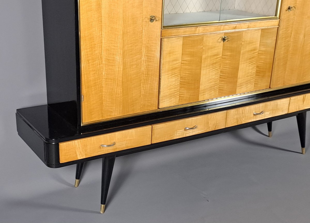 Rare ensemble de bureau – bibliothèque, bureau, fauteuils – design des années 50-photo-5