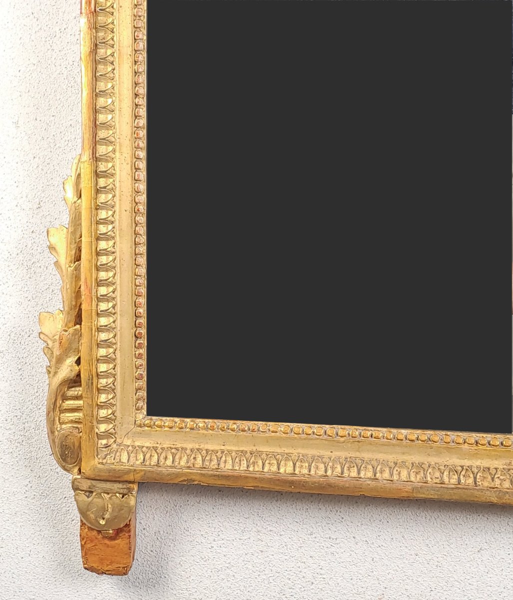 Miroir Louis XVI en bois doré-photo-5