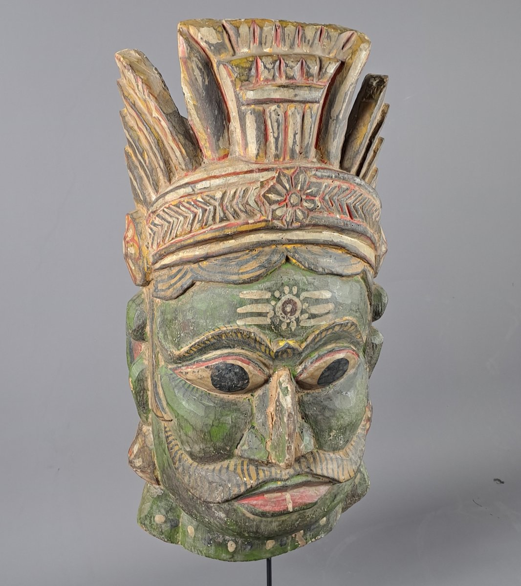 Inde – Grand masque hindouiste du XIXème siècle-photo-3