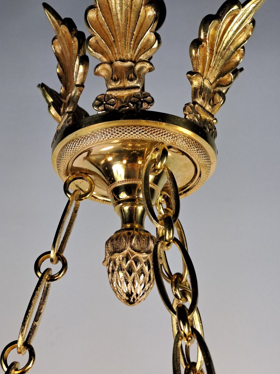 Empire-style Chandelier In Gilded Bronze-photo-8