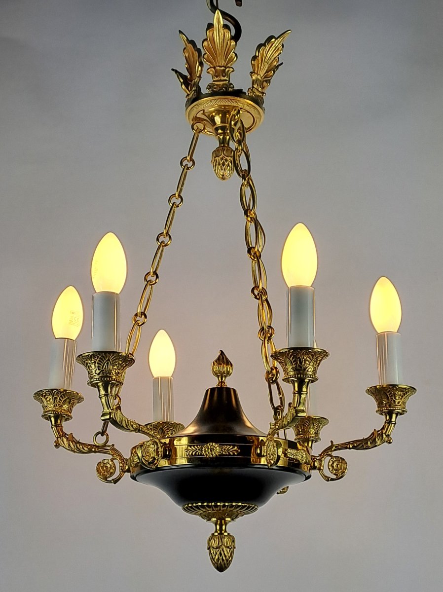 Empire-style Chandelier In Gilded Bronze