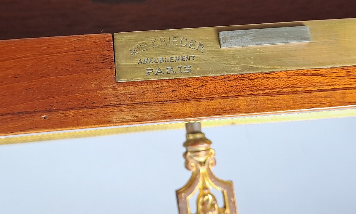 Louis XVI-style Coffee Table Stamped "krieger" In Paris-photo-1
