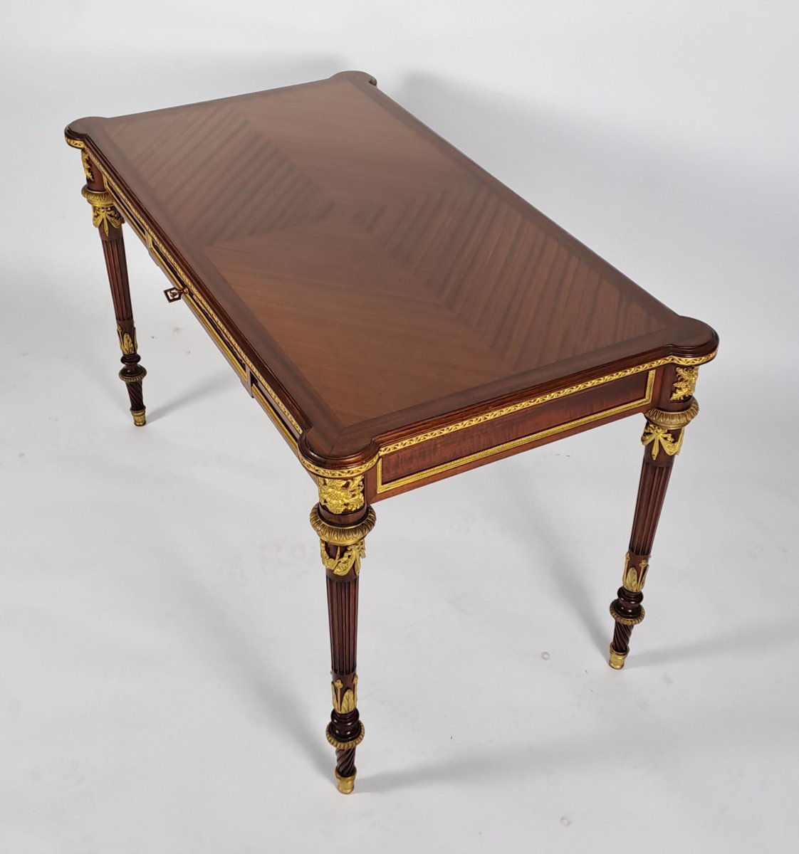 Louis XVI-style Coffee Table Stamped "krieger" In Paris-photo-4