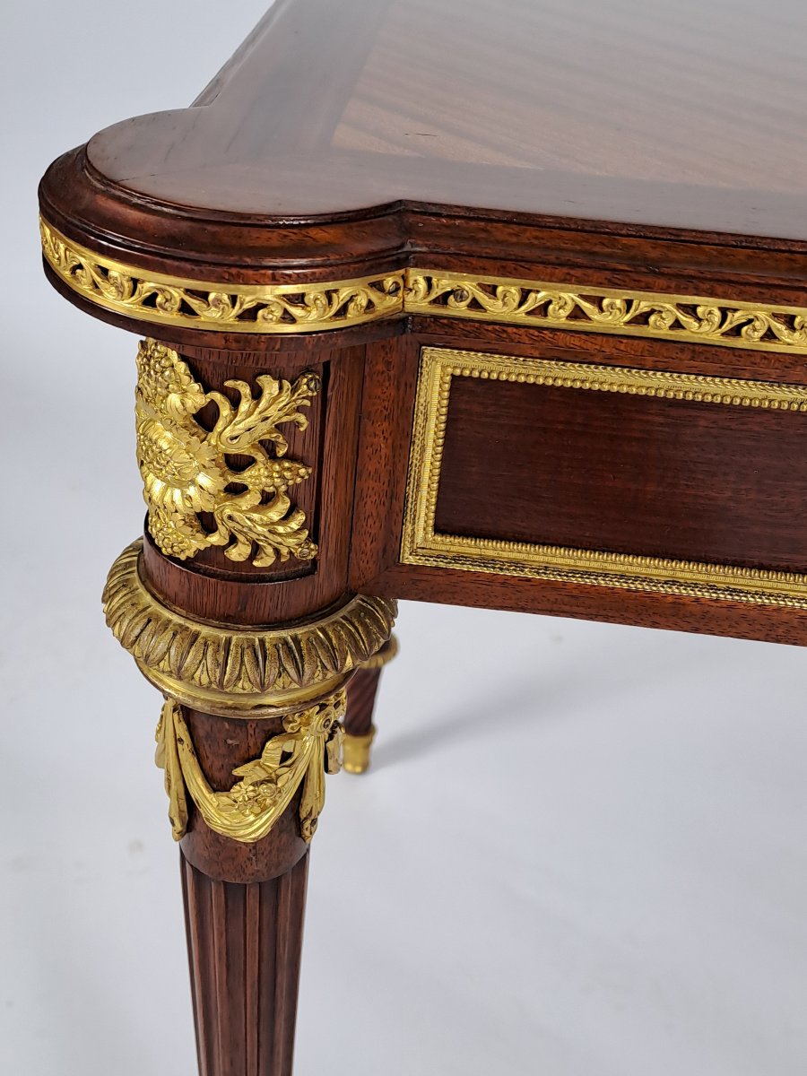 Louis XVI-style Coffee Table Stamped "krieger" In Paris-photo-7