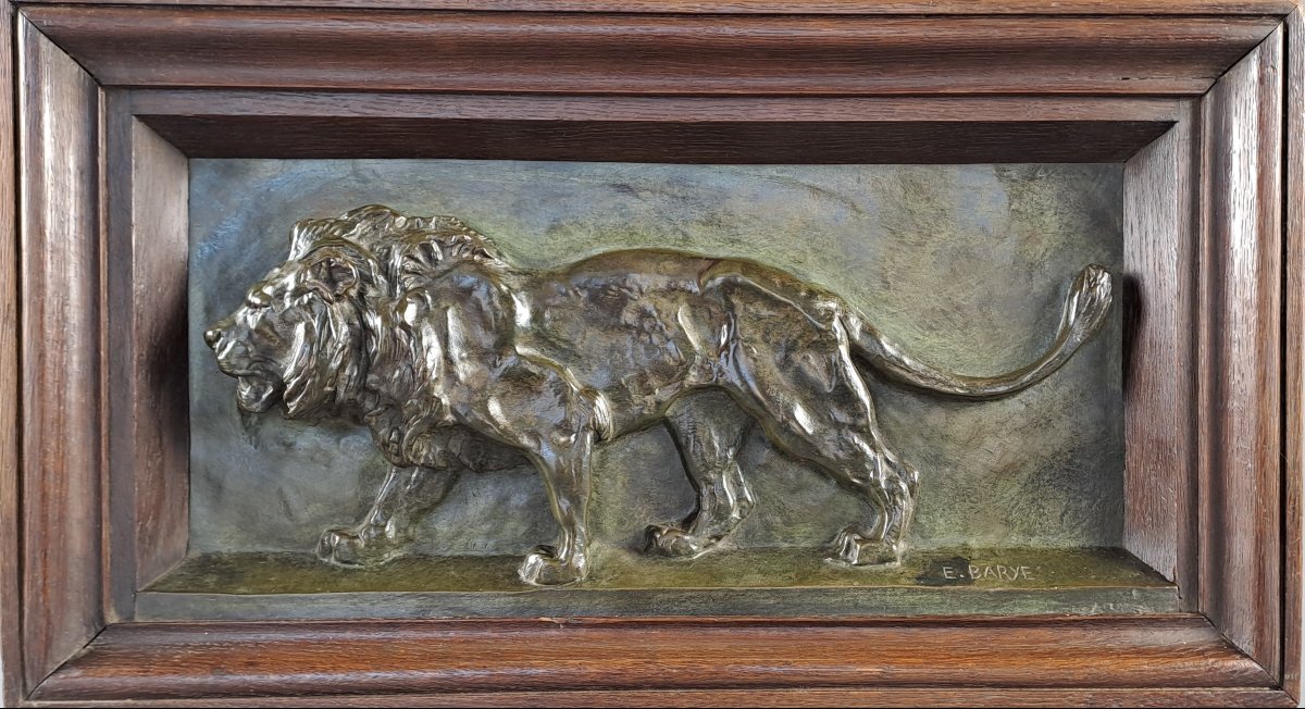 Bas-relief en bronze – Lion de la colonne de juillet à la Bastille par Barye-photo-4