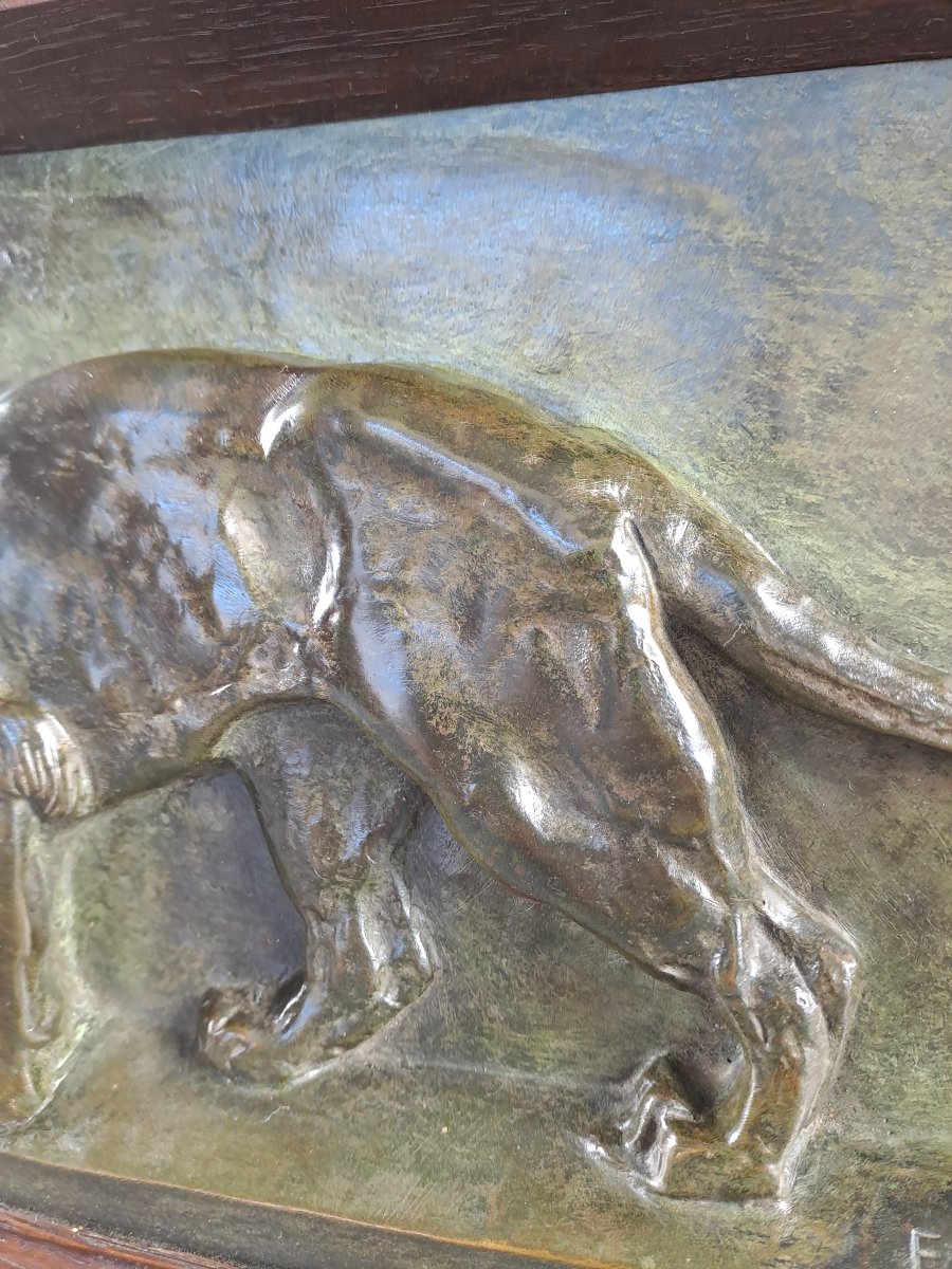 Bas-relief en bronze – Lion de la colonne de juillet à la Bastille par Barye-photo-2