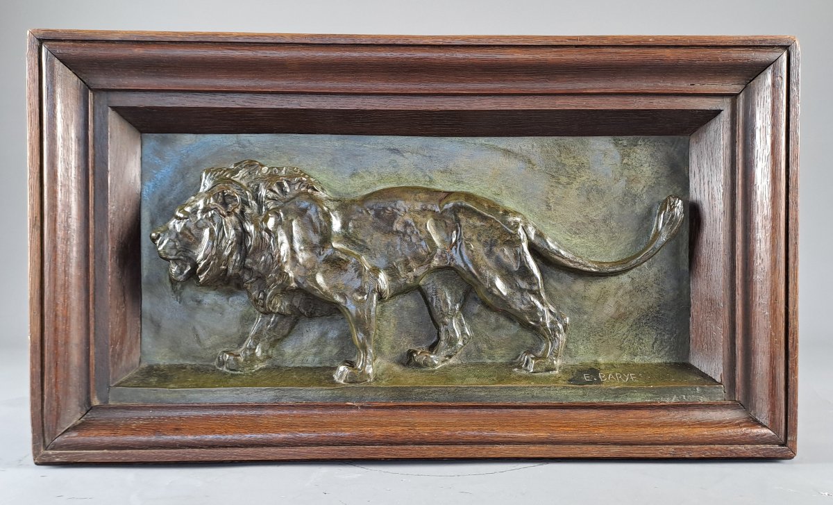 Bas-relief en bronze – Lion de la colonne de juillet à la Bastille par Barye