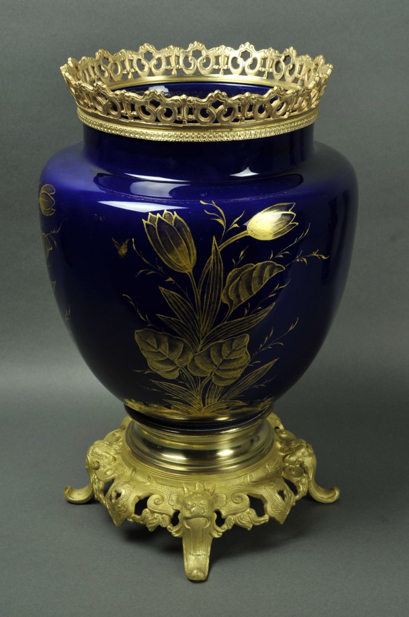 Important Art Nouveau Pot From The End Of The 19th Century-photo-4