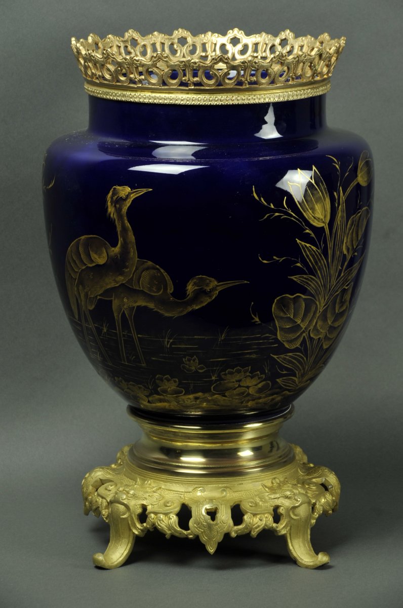 Important Art Nouveau Pot From The End Of The 19th Century-photo-3