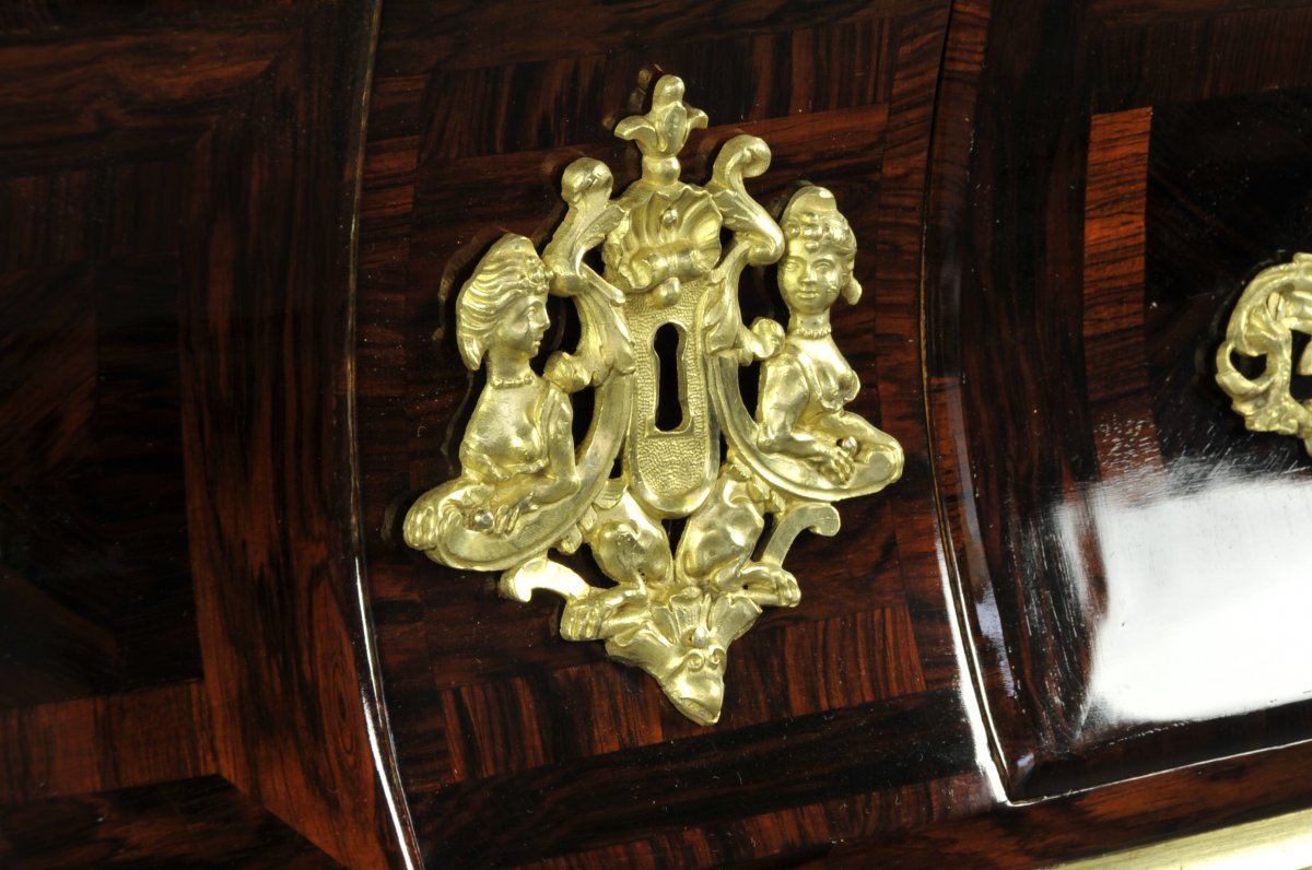 Importante Commode Tombeau d'époque Régence Estampillée Jean-mathieu Chevallier-photo-1