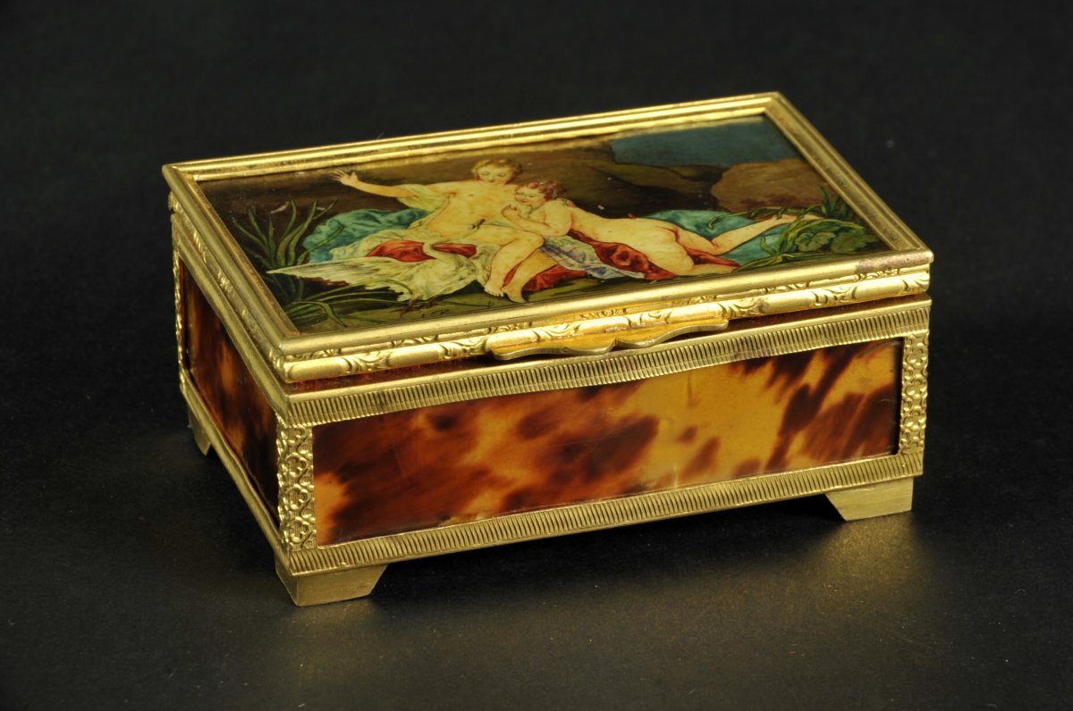 Jewelry Box Decorated With Leda And The Swan By François Boucher-photo-2