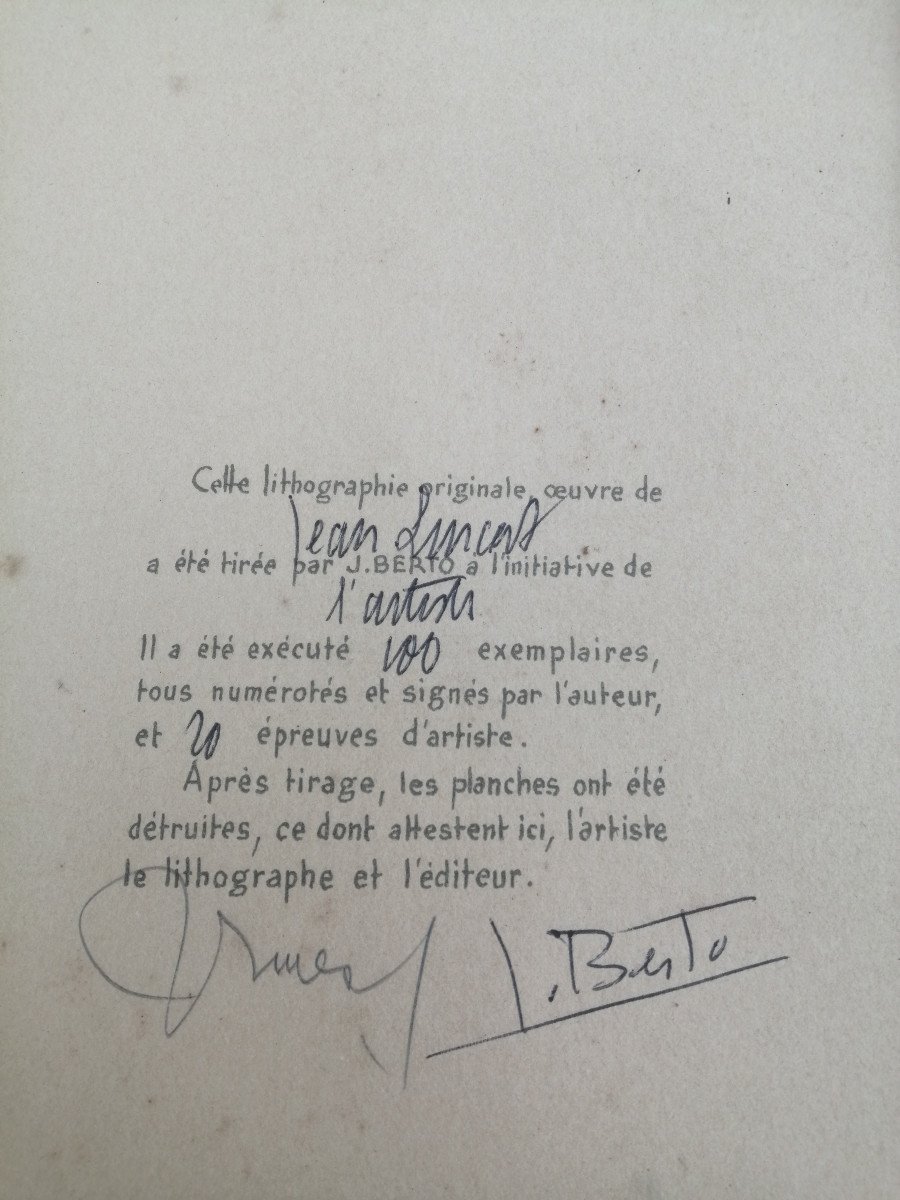 Jean Lurçat (1892-1966) - Lithographie Signée Et Numérotée – Les Deux Coqs-photo-1