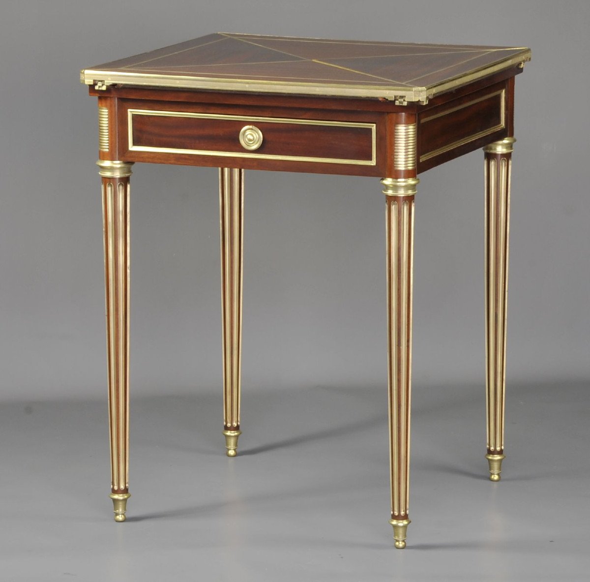 Paul Sormani (1817-1866) – Table à Jeux Dite Mouchoir De Style Louis XVI