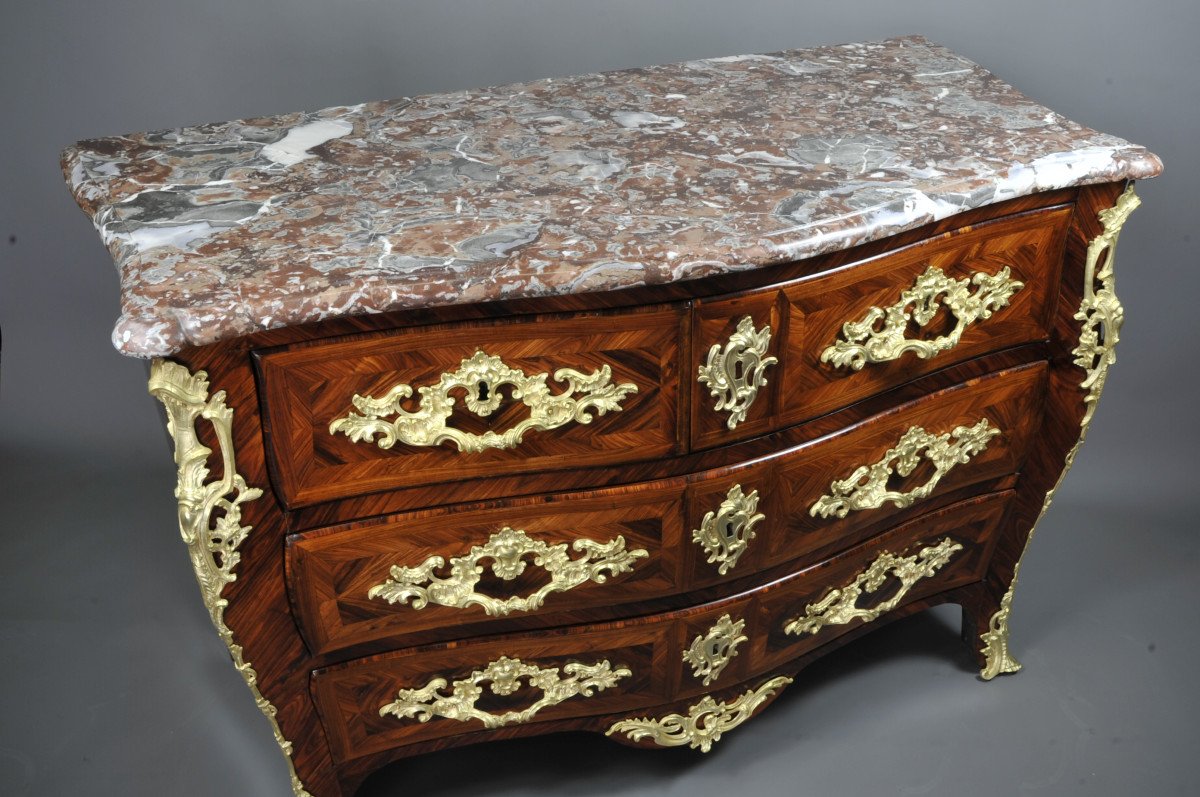 Louis XV Commode - Crowned C Bronzes-photo-2