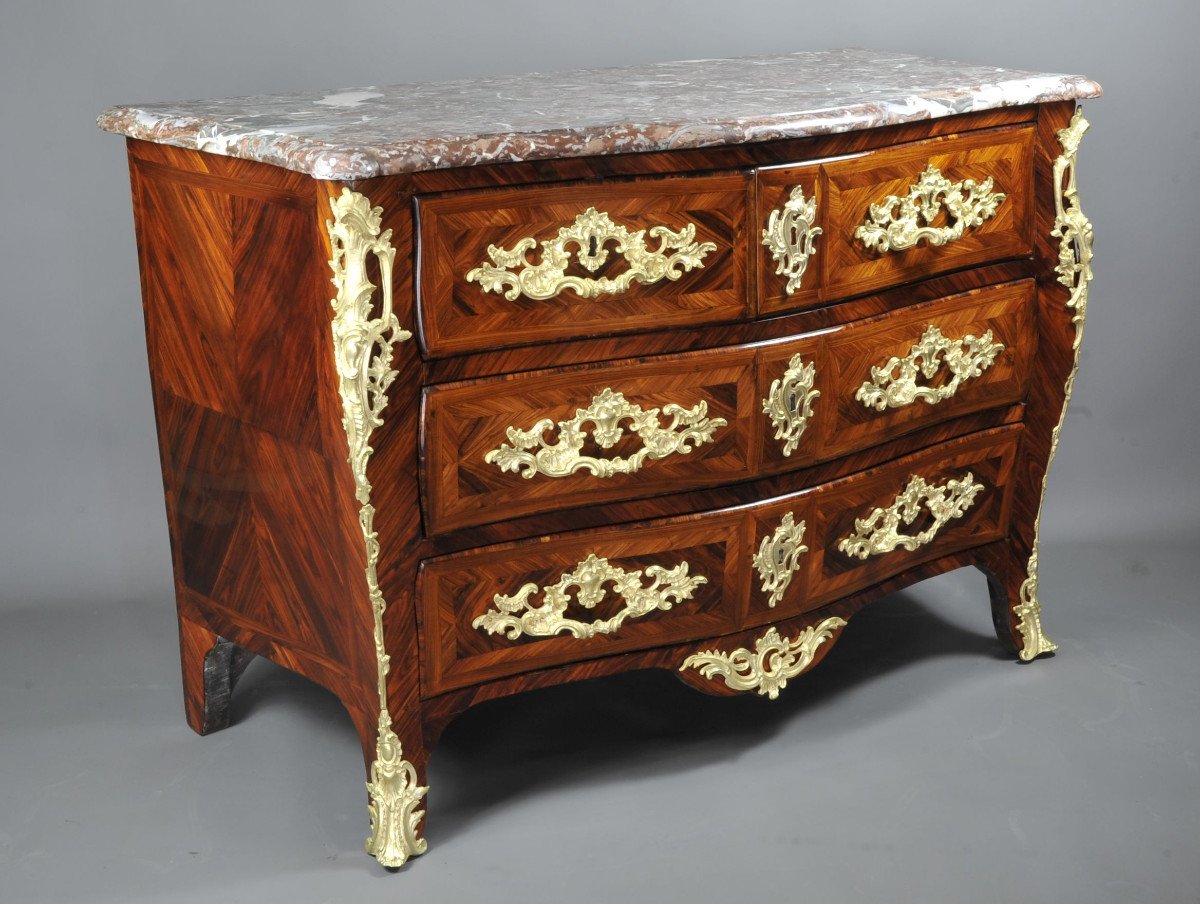 Louis XV Commode - Crowned C Bronzes-photo-4