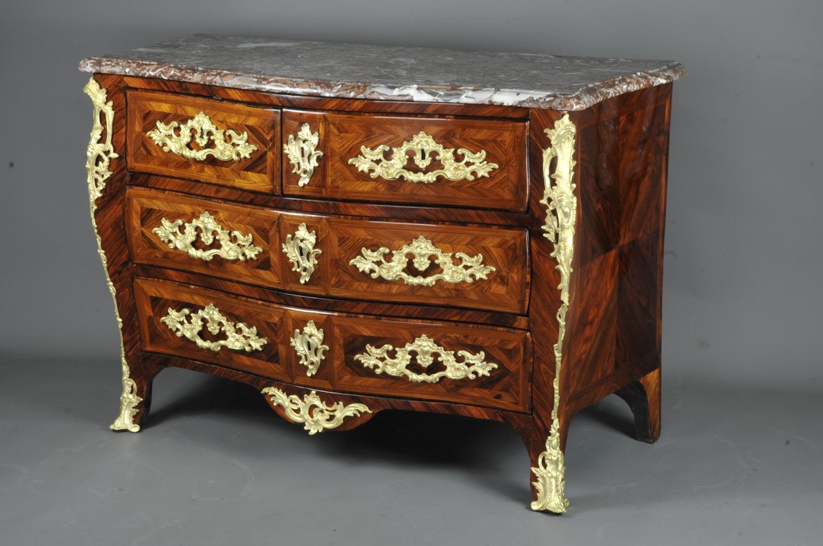 Louis XV Commode - Crowned C Bronzes-photo-5