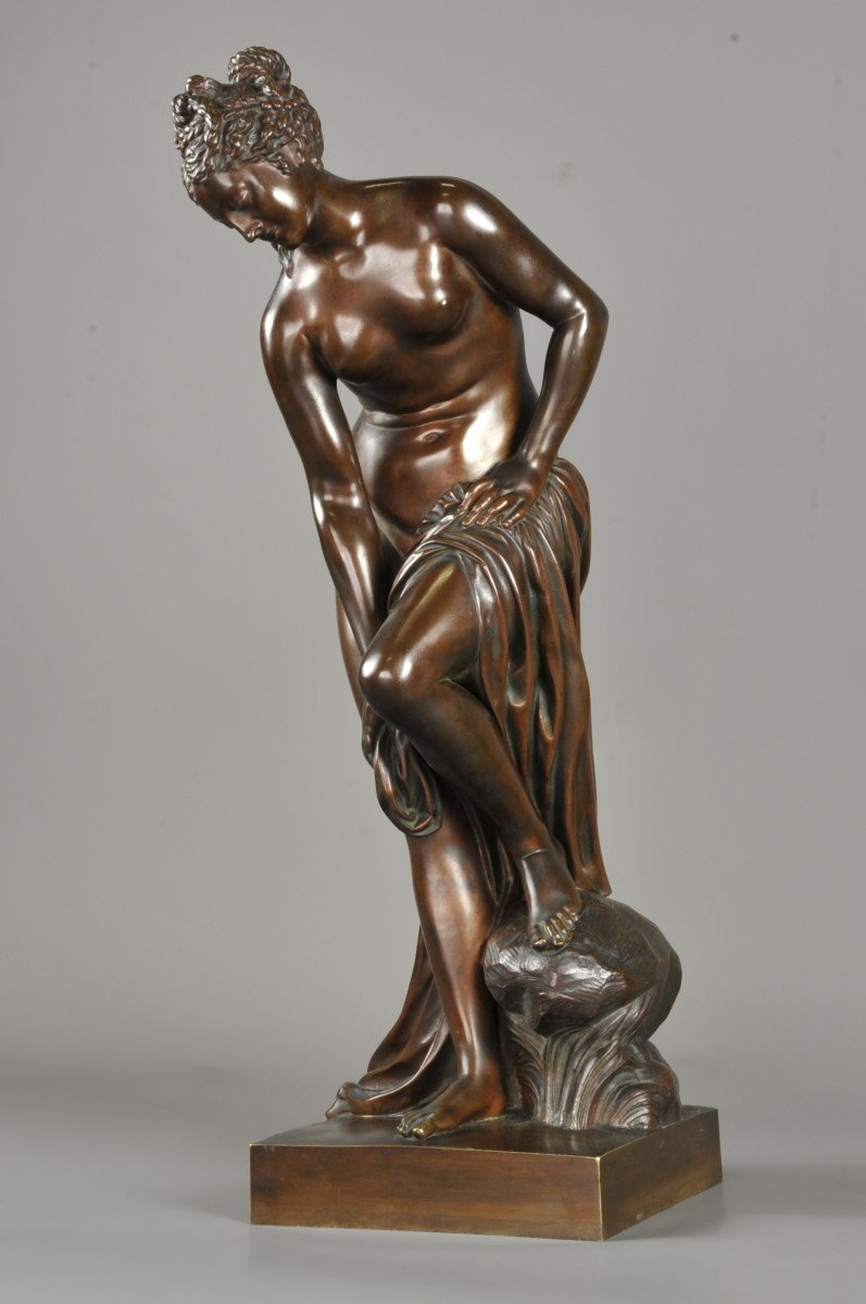 Venus Coming Out Of The Bath - Bronze Sculpture Signed Charles Gautier And Dated 1884-photo-3