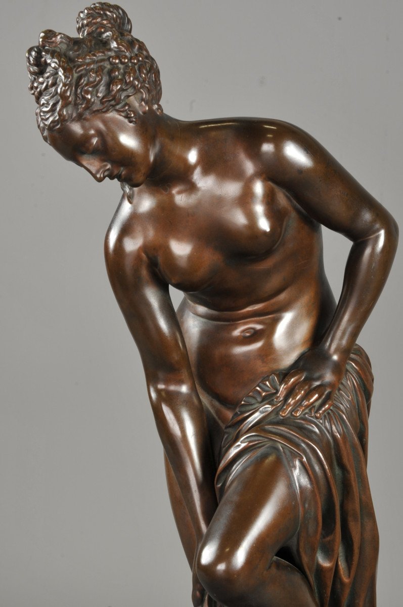 Venus Coming Out Of The Bath - Bronze Sculpture Signed Charles Gautier And Dated 1884-photo-4