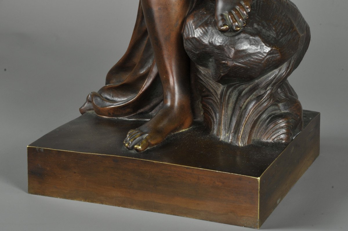 Venus Coming Out Of The Bath - Bronze Sculpture Signed Charles Gautier And Dated 1884-photo-2