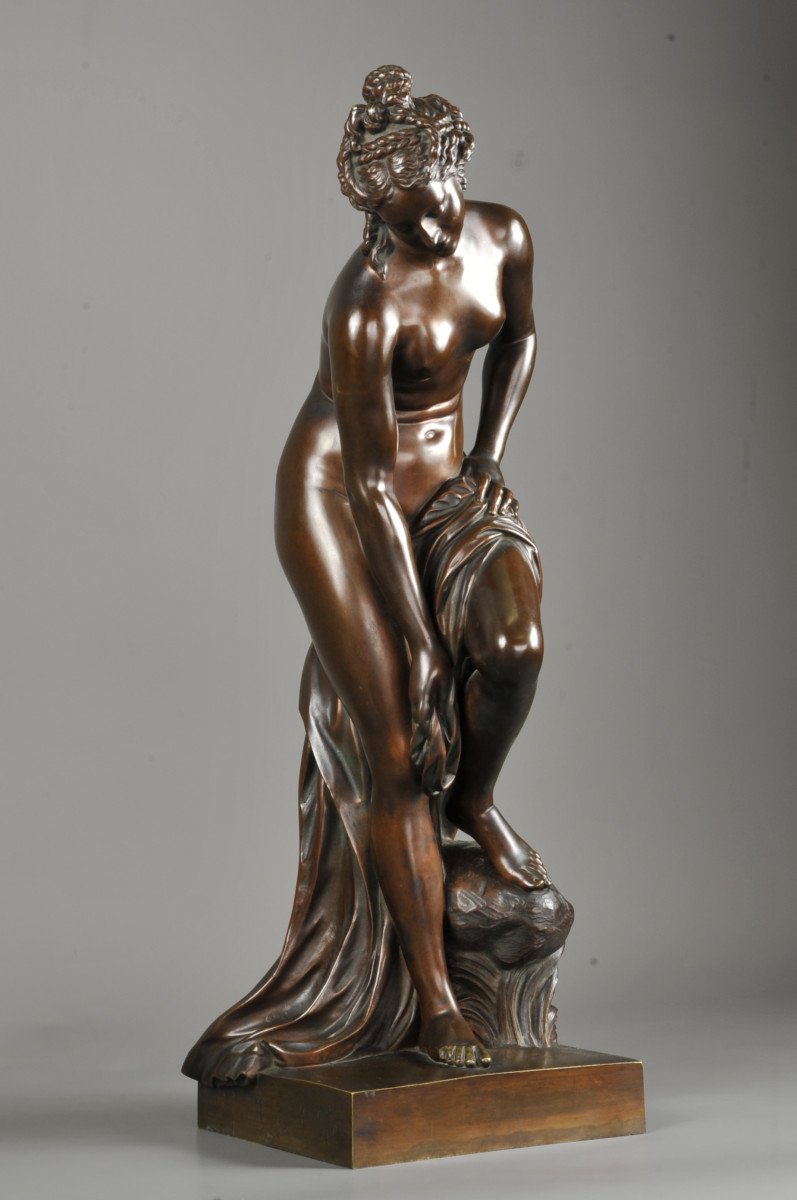 Venus Coming Out Of The Bath - Bronze Sculpture Signed Charles Gautier And Dated 1884