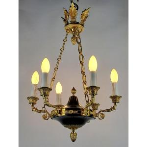 Empire-style Chandelier In Gilded Bronze