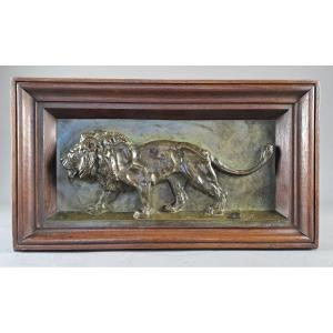 Bas-relief en bronze – Lion de la colonne de juillet à la Bastille par Barye