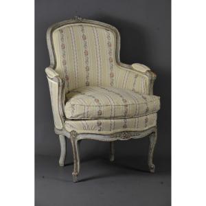 Bergere Transition In Gray Lacquered Wood