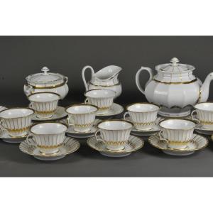 Napoleon III Period Coffee Or Tea Service In Paris Porcelain