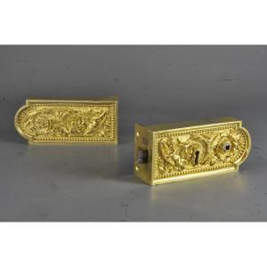 Louis XVI Style Lock In Gilt Bronze