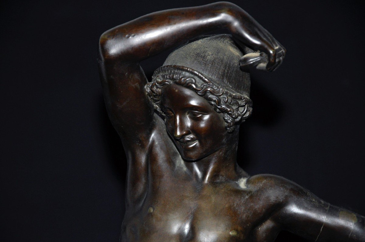 Neapolitan Dancer With Castanets In Bronze Signed Duret 19th Century-photo-2