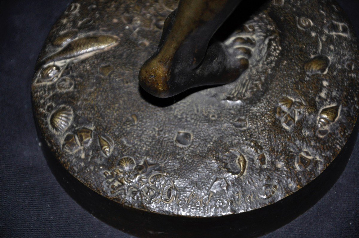Neapolitan Dancer With Castanets In Bronze Signed Duret 19th Century-photo-3