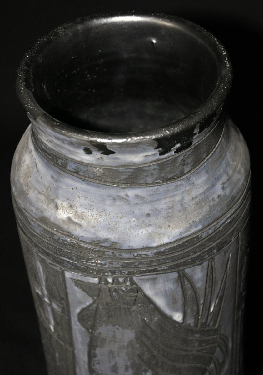 Vase Signed Jacques Pouchain Poët-laval Period-photo-3