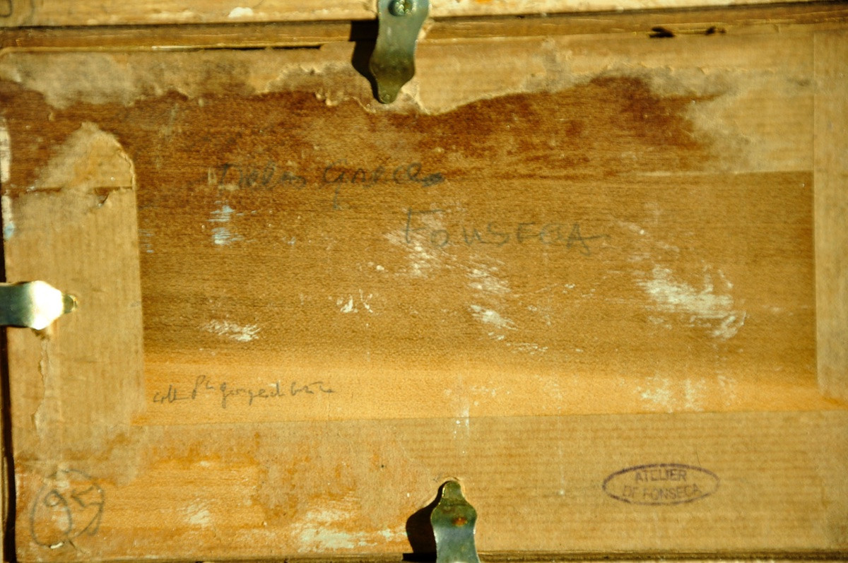 Gaston Simoës De Fonseca Four Landscapes Of Greek, Oils On Wood-photo-2