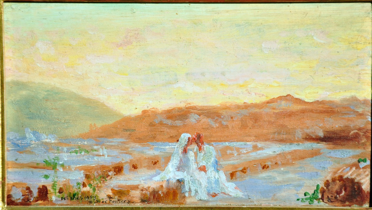 Gaston Simoës De Fonseca Four Landscapes Of Greek, Oils On Wood-photo-4