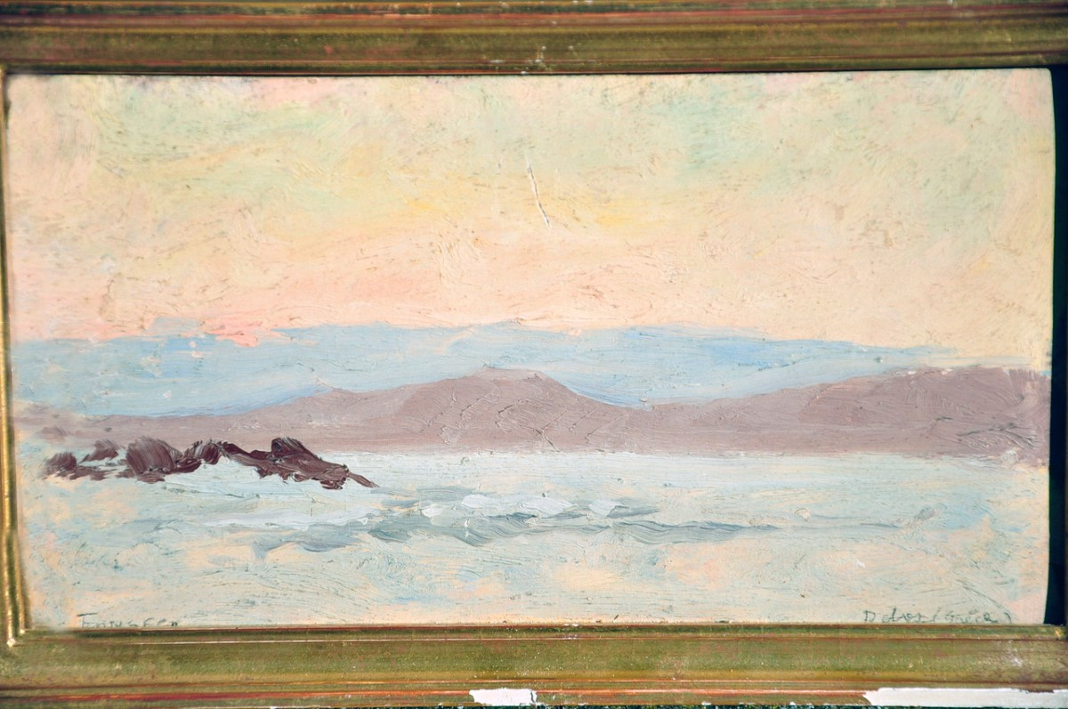 Gaston Simoës De Fonseca Four Landscapes Of Greek, Oils On Wood-photo-3