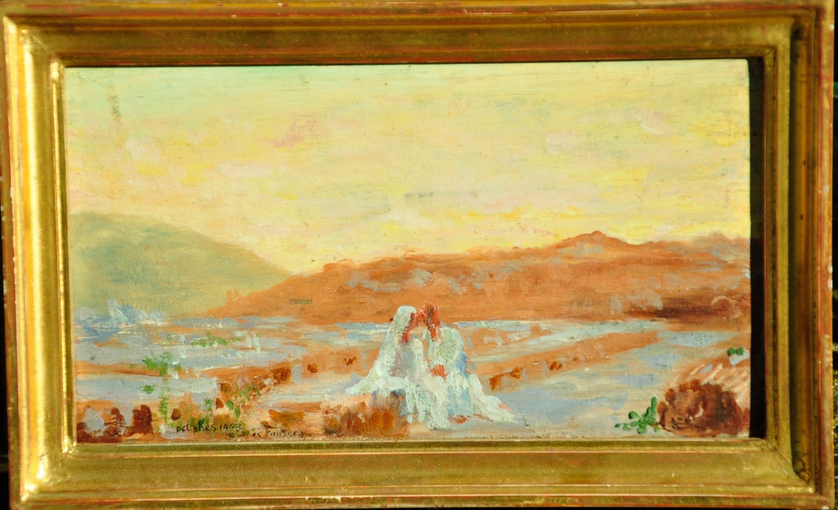 Gaston Simoës De Fonseca Four Landscapes Of Greek, Oils On Wood-photo-3