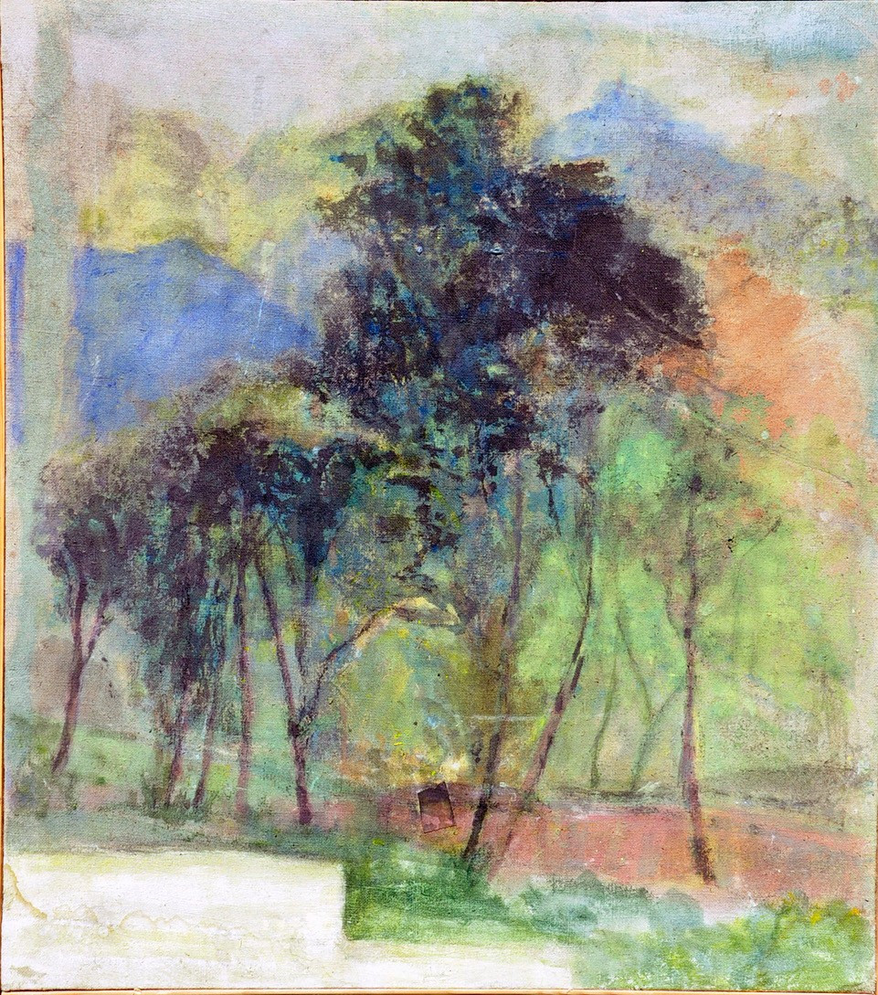 René Schlosser Painting On Canvas Circa 1980
