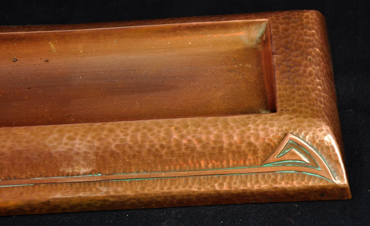 Hammered Copper Pencil Case – Arts And Crafts Movement, Early 20th Century -photo-4