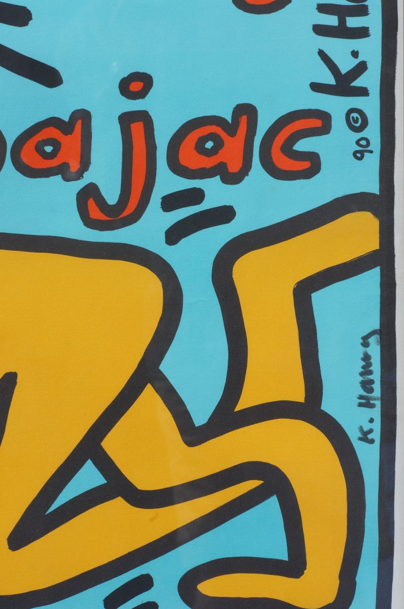Poster Signed Keith Haring For Jean-charles De Castelbajac-photo-3