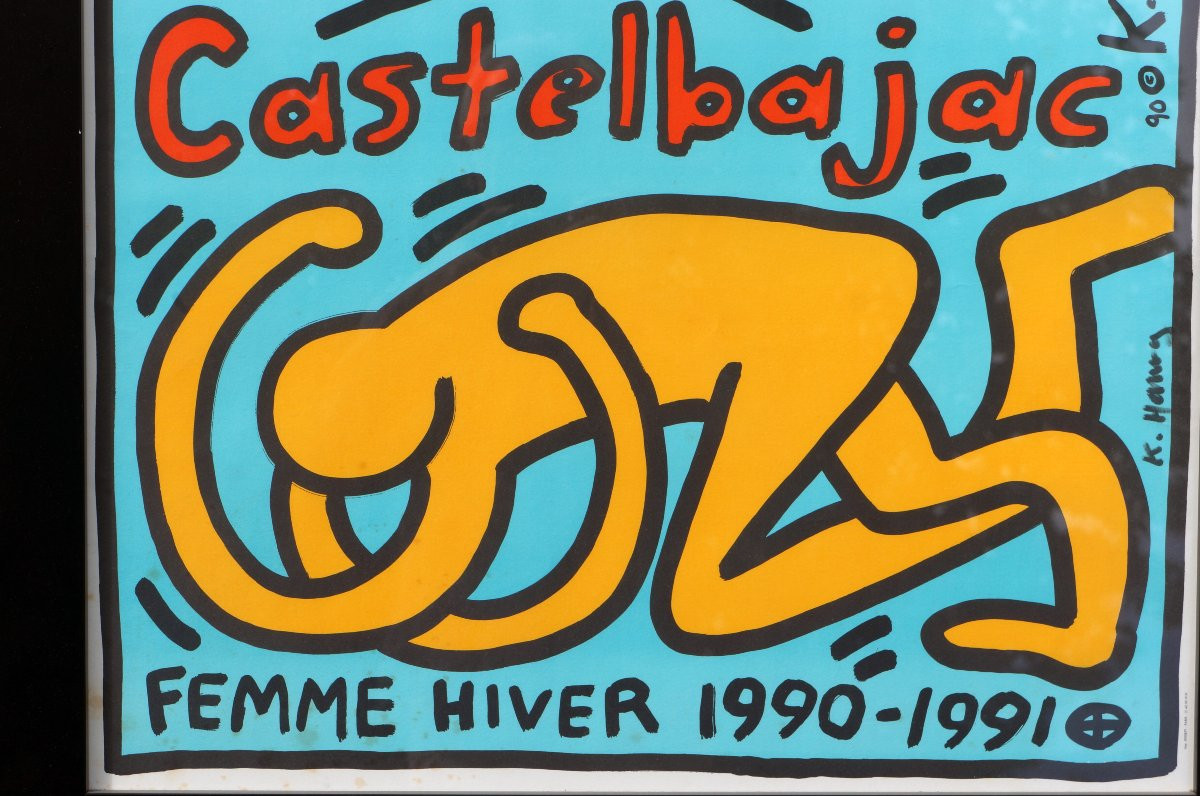 Poster Signed Keith Haring For Jean-charles De Castelbajac-photo-4