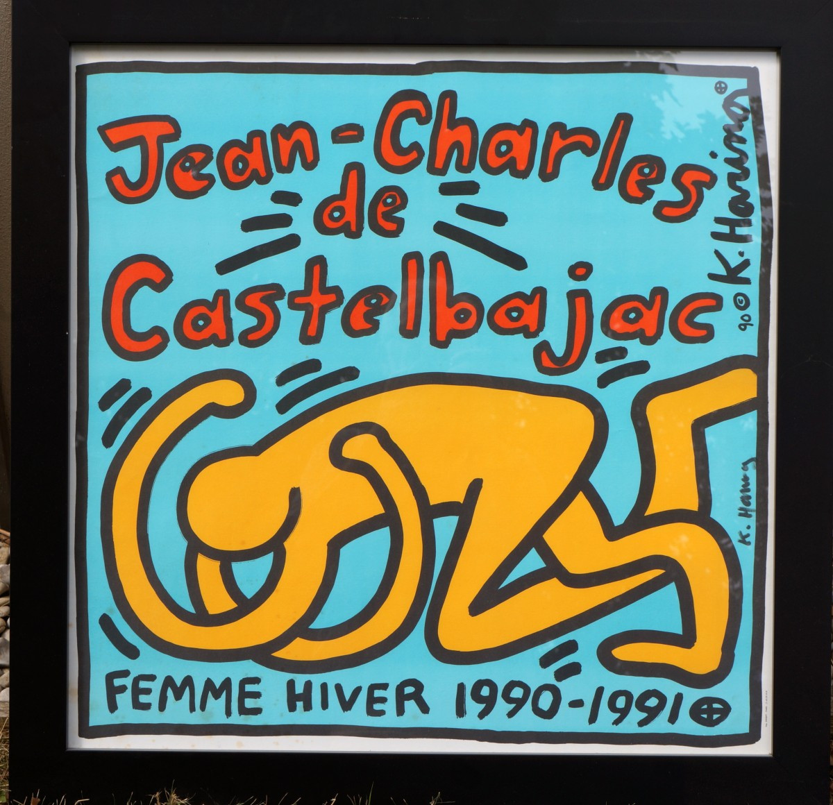 Poster Signed Keith Haring For Jean-charles De Castelbajac