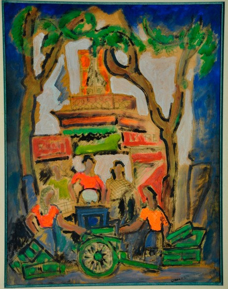 Vanber gouache sur papier circa 1970