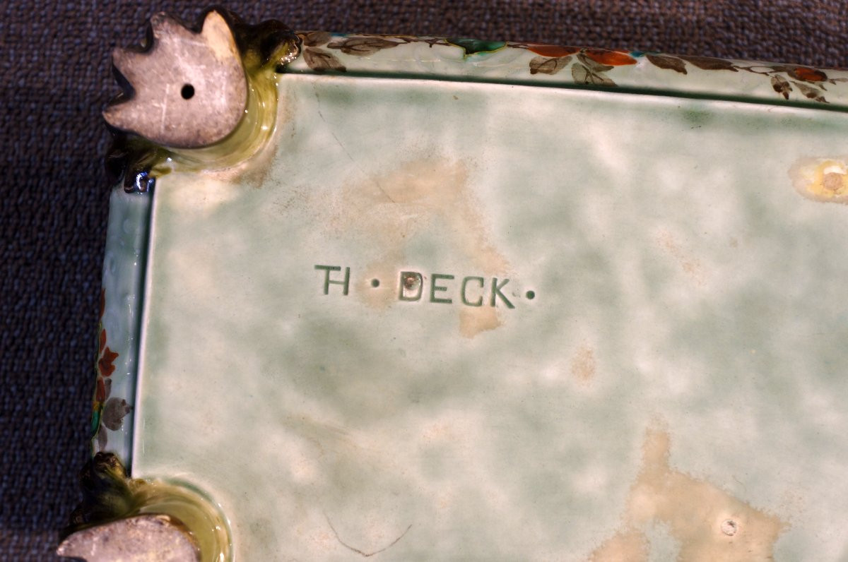 Théodore Deck 19th Century Glazed Earthenware Planter-photo-4