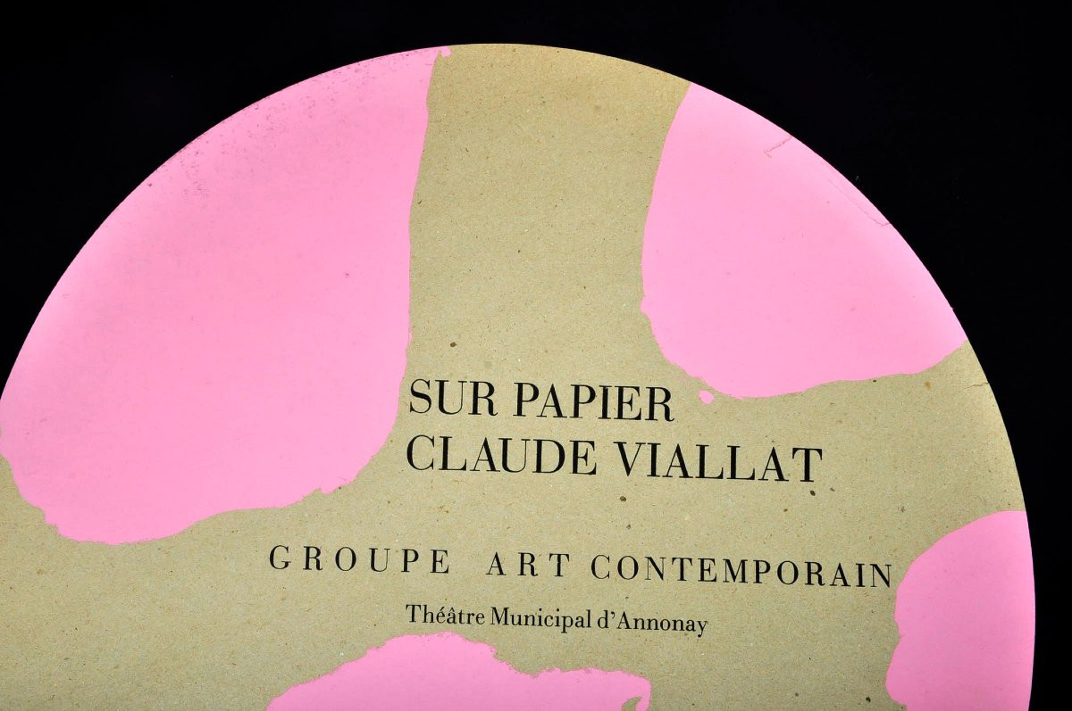 Claude Viallat – Affiche originale peinte pour l’exposition d’Annonay, 1986-photo-3