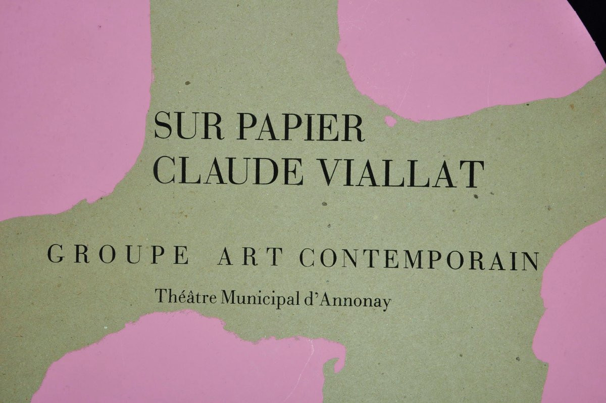 Claude Viallat – Affiche originale peinte pour l’exposition d’Annonay, 1986-photo-4