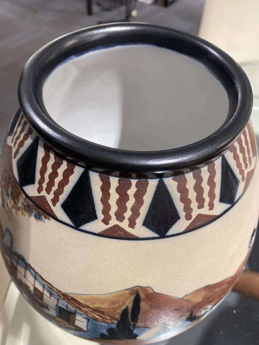 Garcia De Diego Ciboure Sandstone Vase Circa 1930-photo-2