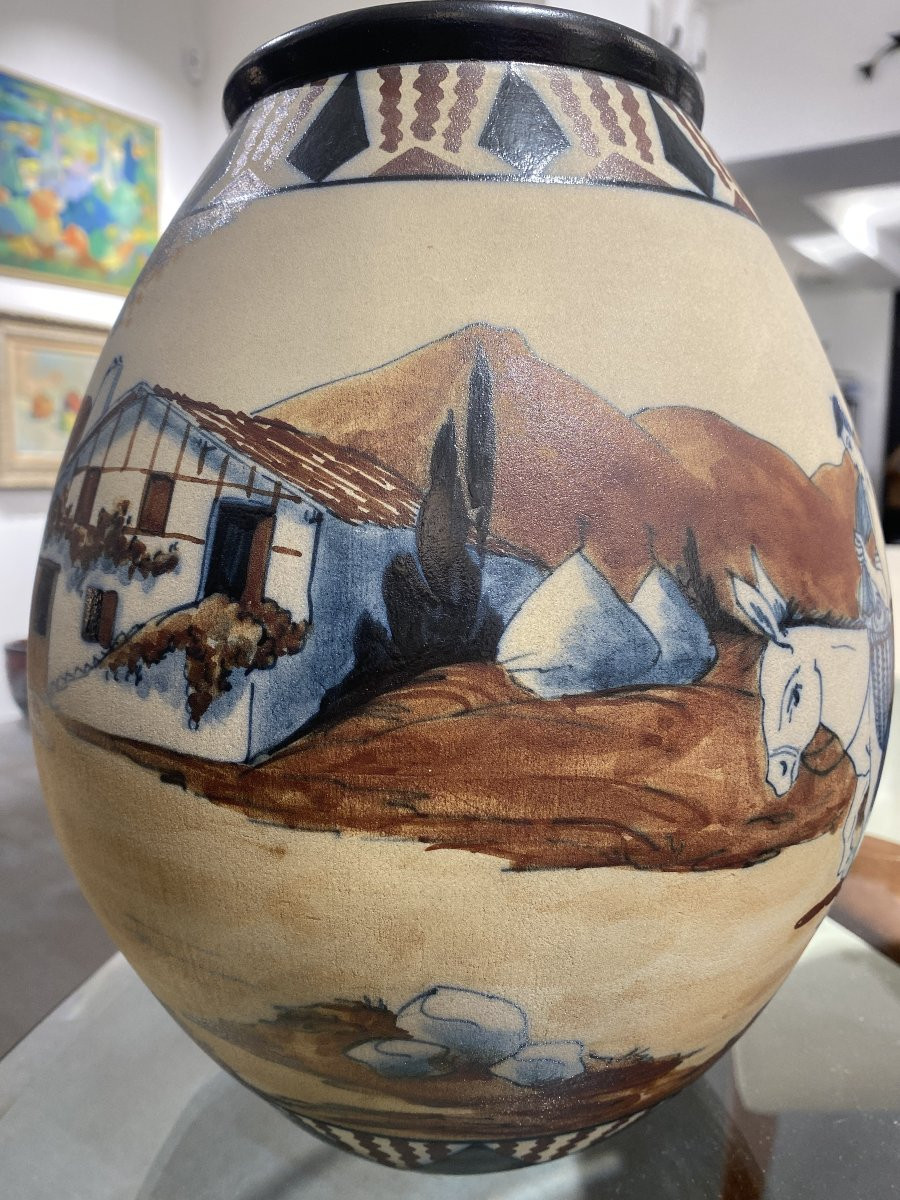 Garcia De Diego Ciboure Sandstone Vase Circa 1930-photo-3