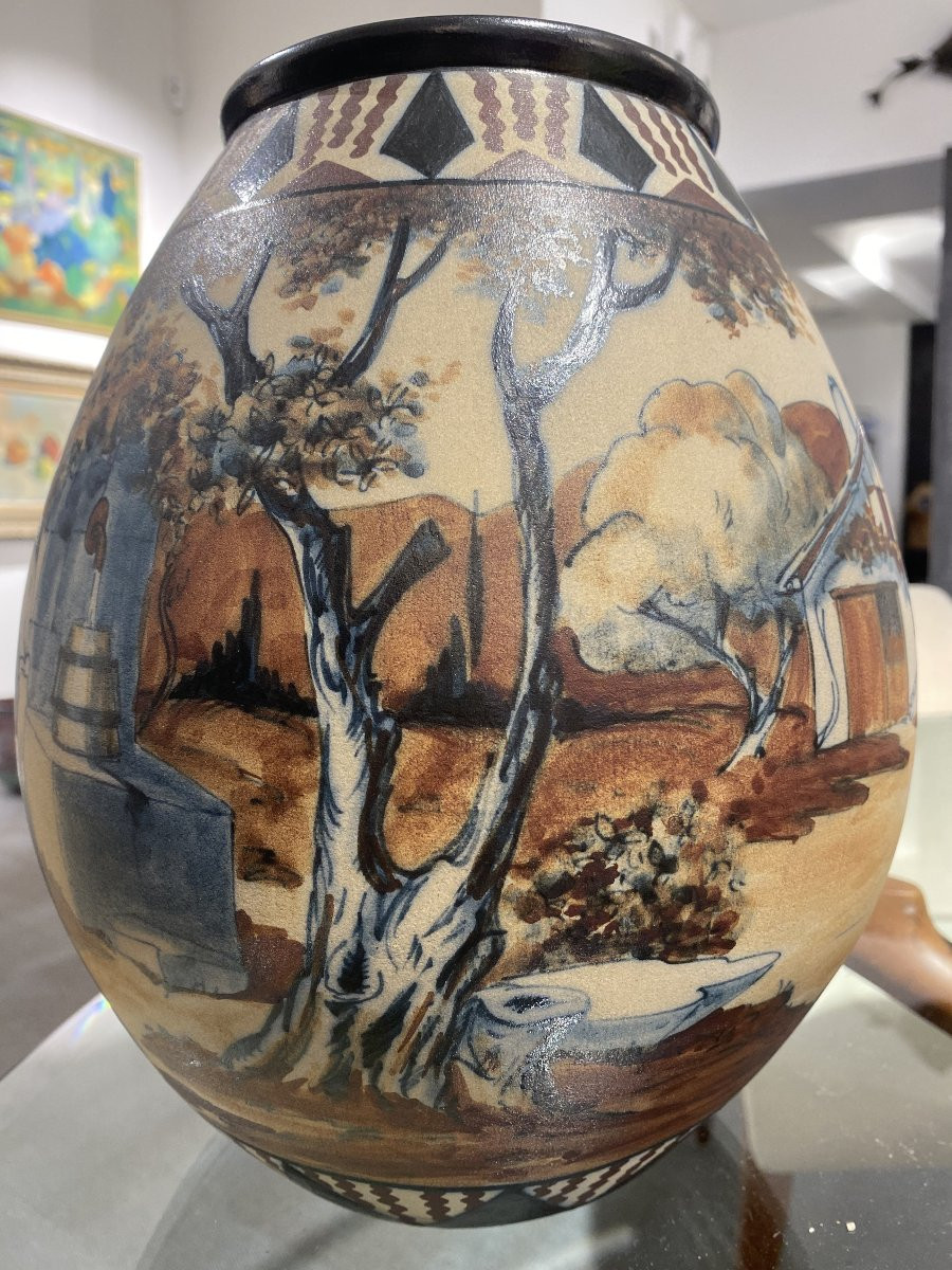 Garcia De Diego Ciboure Sandstone Vase Circa 1930-photo-4