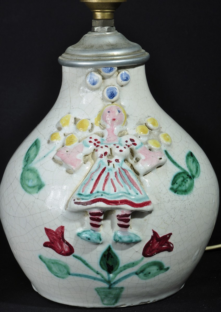 Atelier Callis lampe céramique émaillée XXe siècle